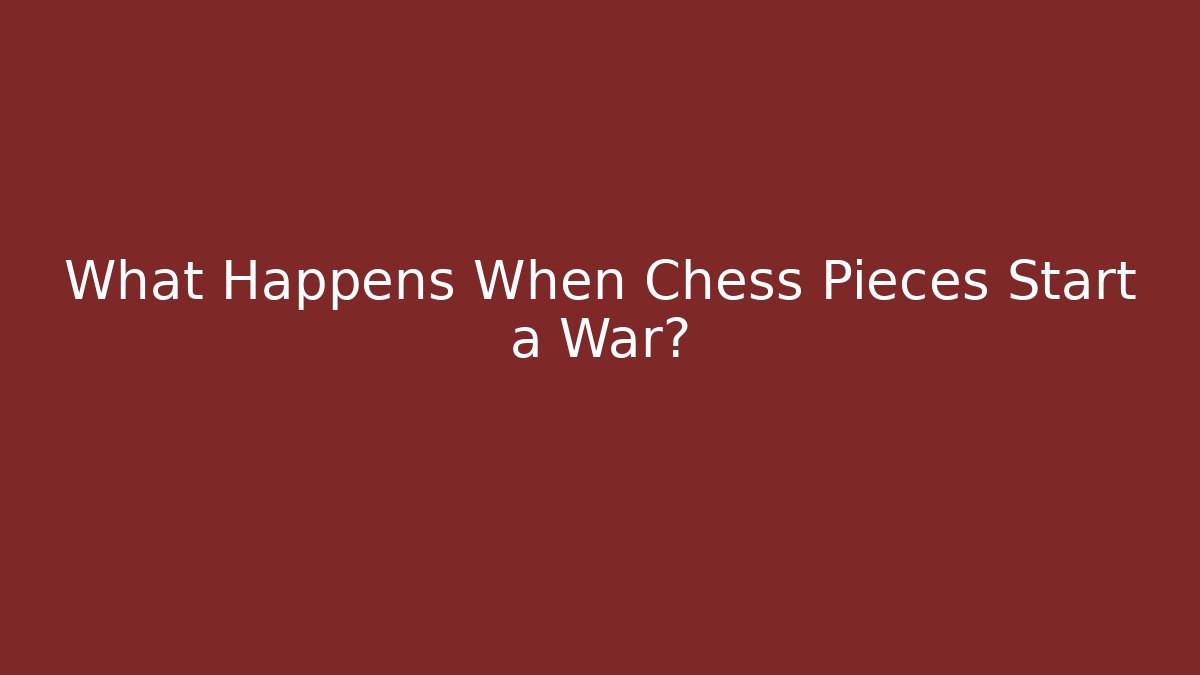 What Happens When Chess Pieces Start a War? - Create More Assets