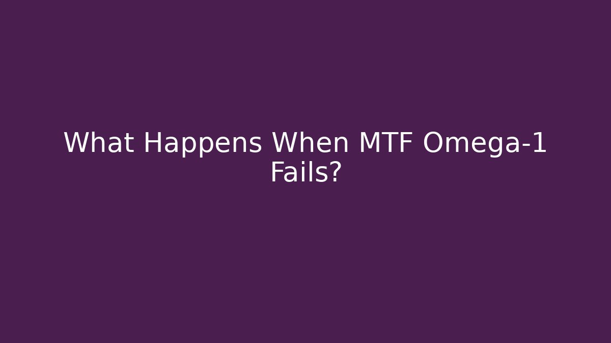 What Happens When MTF Omega-1 Fails?