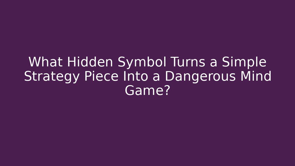 What Hidden Symbol Turns a Simple Strategy Piece Into a Dangerous Mind Game?