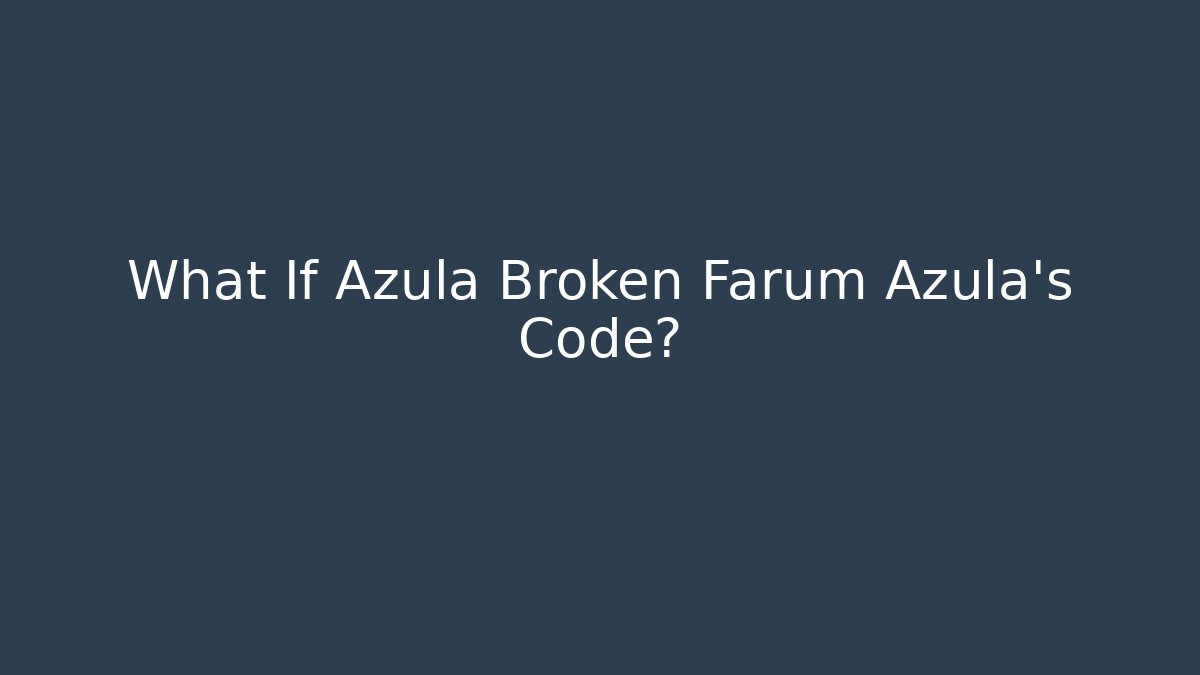 What If Azula Broken Farum Azula's Code? - Create More Assets
