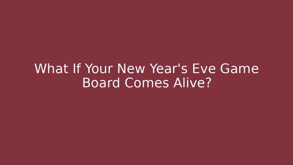 What If Your New Year's Eve Game Board Comes Alive?