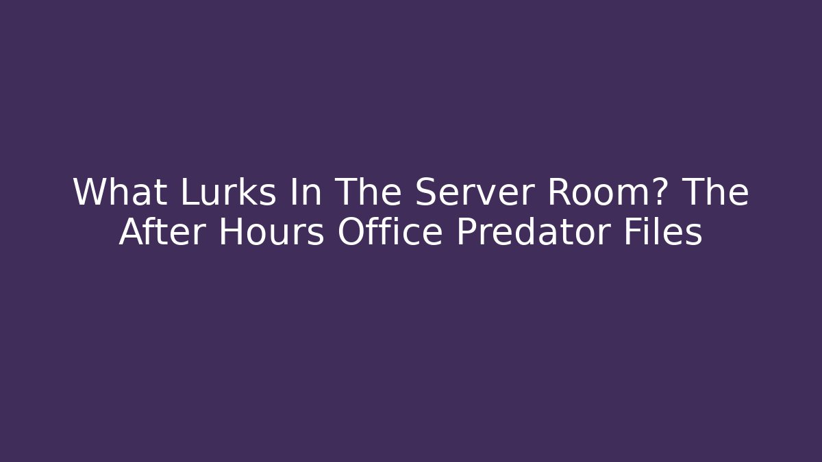 What Lurks In The Server Room? The After Hours Office Predator Files