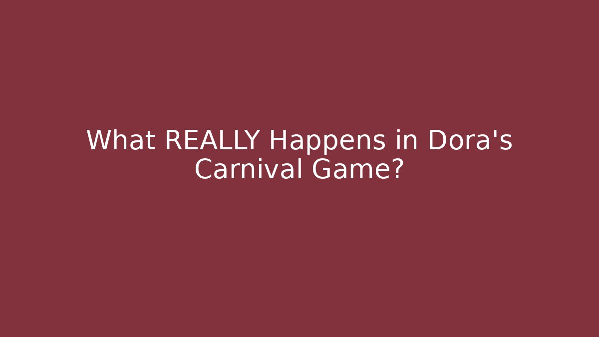What REALLY Happens in Dora's Carnival Game?