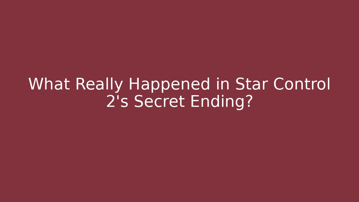 What Really Happened in Star Control 2's Secret Ending? - Create More Assets