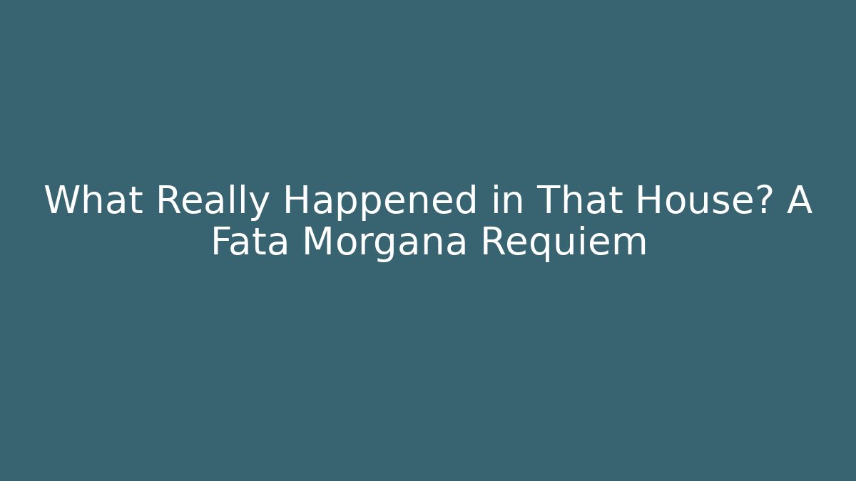 What Really Happened in That House? A Fata Morgana Requiem