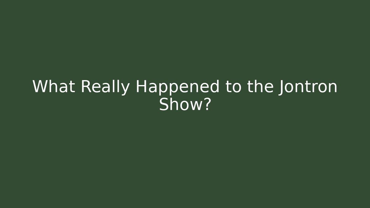 What Really Happened to the Jontron Show?