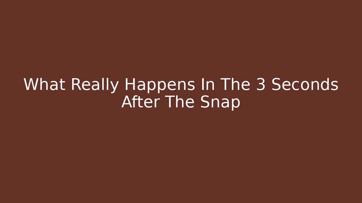 What Really Happens In The 3 Seconds After The Snap