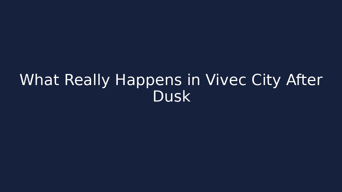 What Really Happens in Vivec City After Dusk