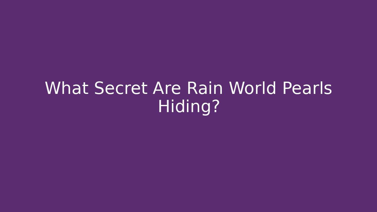 What Secret Are Rain World Pearls Hiding?