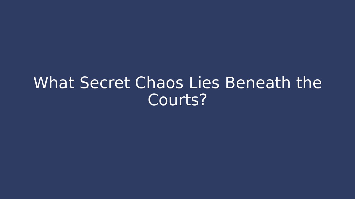 What Secret Chaos Lies Beneath the Courts? - Create More Assets