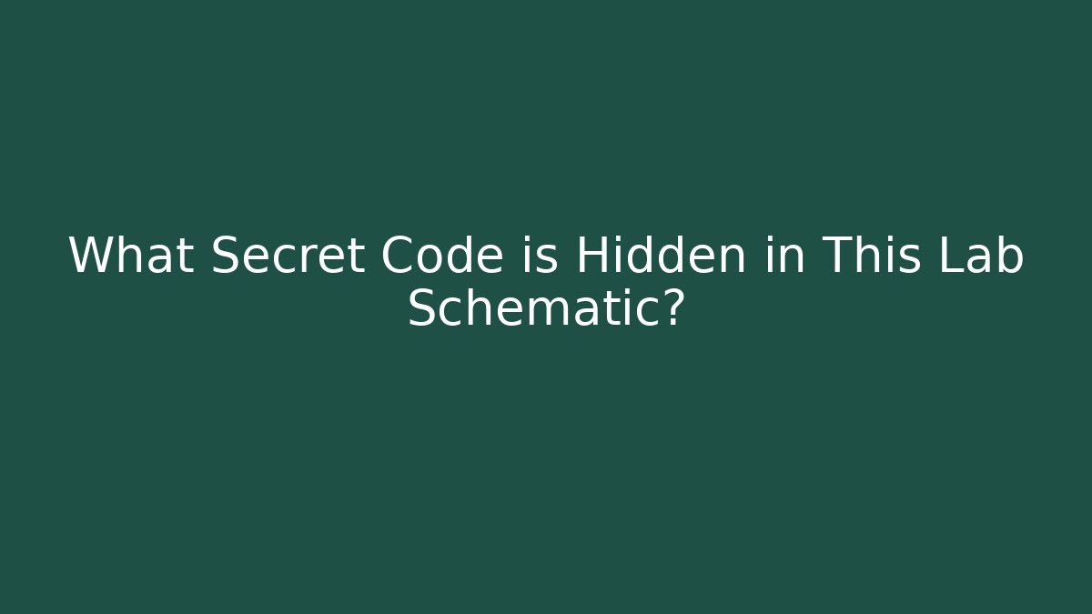 What Secret Code is Hidden in This Lab Schematic?