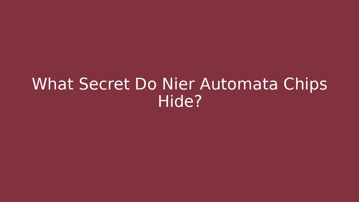 What Secret Do Nier Automata Chips Hide?