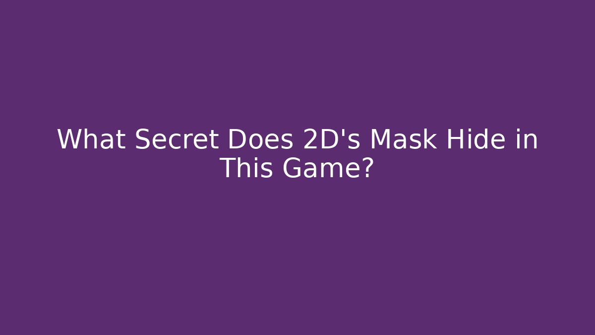 What Secret Does 2D's Mask Hide in This Game?