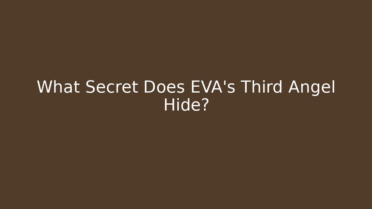 What Secret Does EVA's Third Angel Hide?