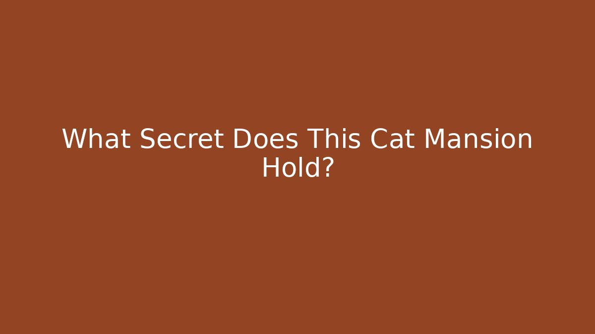 What Secret Does This Cat Mansion Hold?