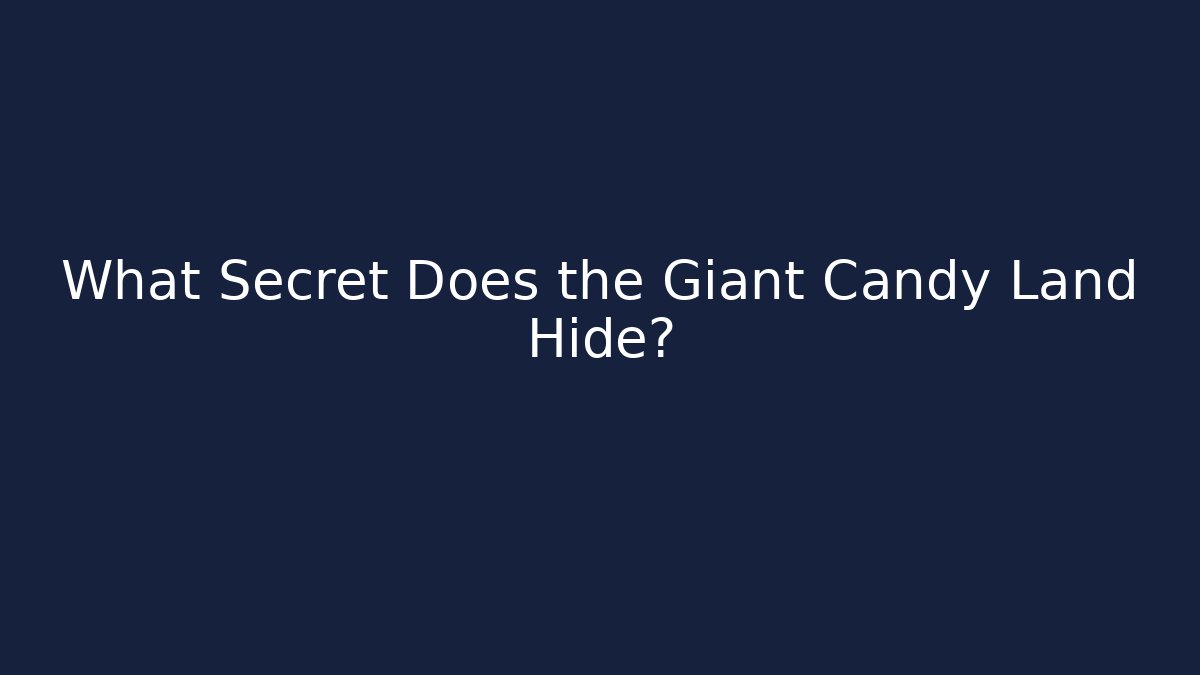 What Secret Does the Giant Candy Land Hide? - Create More Assets