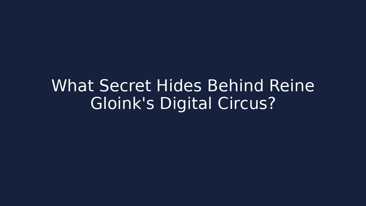 What Secret Hides Behind Reine Gloink's Digital Circus?