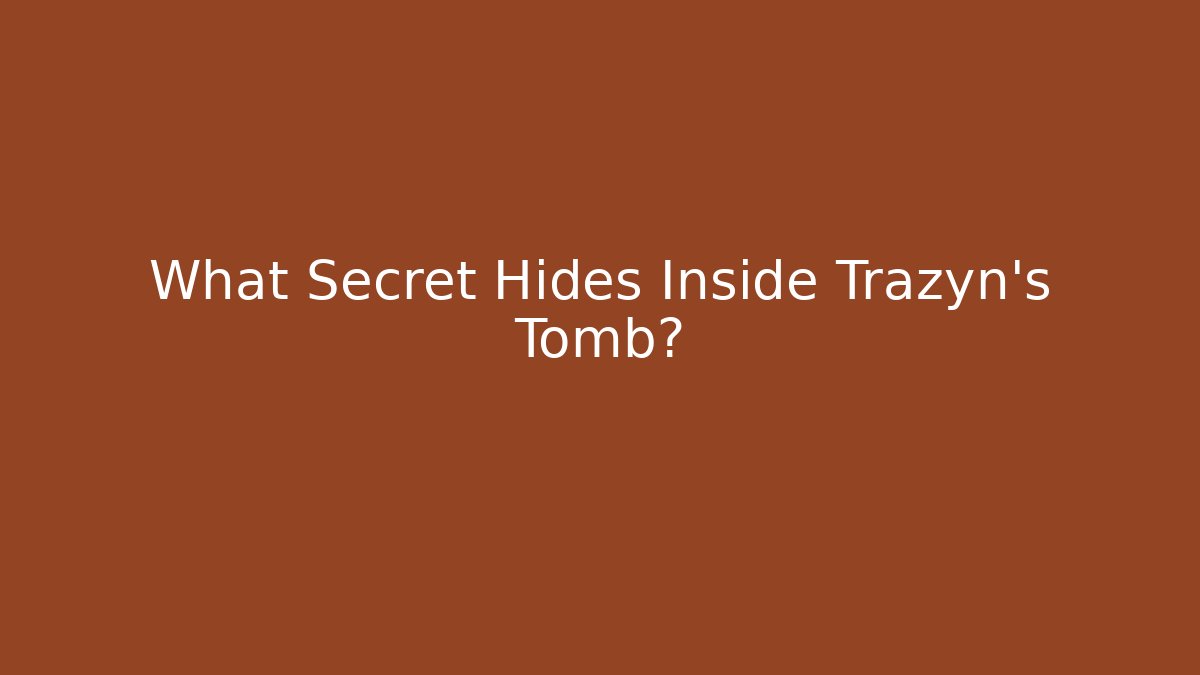 What Secret Hides Inside Trazyn's Tomb?