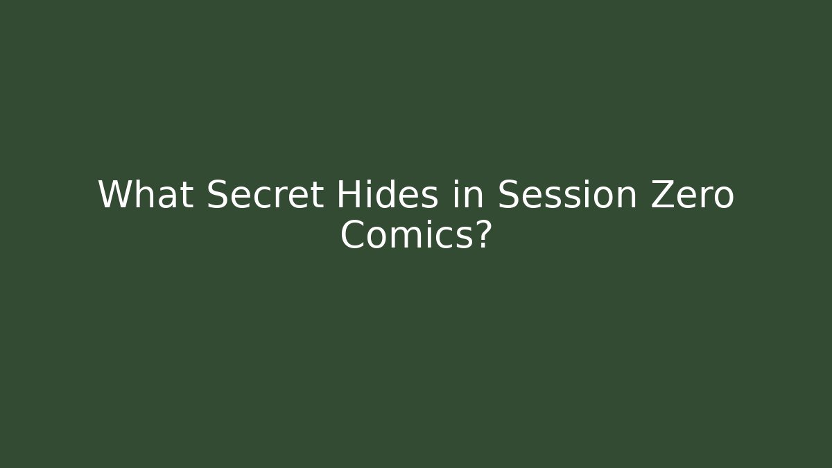 What Secret Hides in Session Zero Comics?
