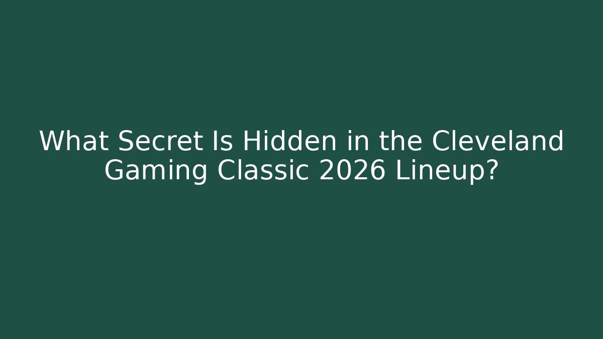What Secret Is Hidden in the Cleveland Gaming Classic 2026 Lineup?