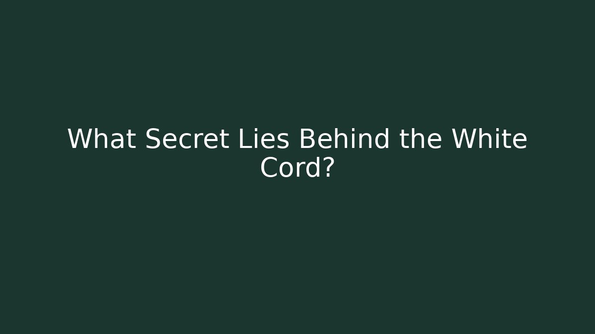 What Secret Lies Behind the White Cord?