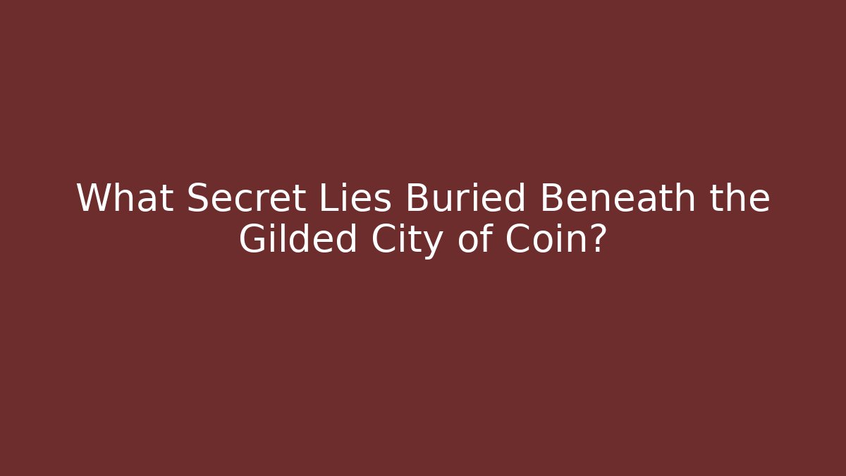 What Secret Lies Buried Beneath the Gilded City of Coin?