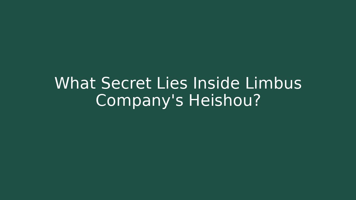 What Secret Lies Inside Limbus Company's Heishou? - Create More Assets
