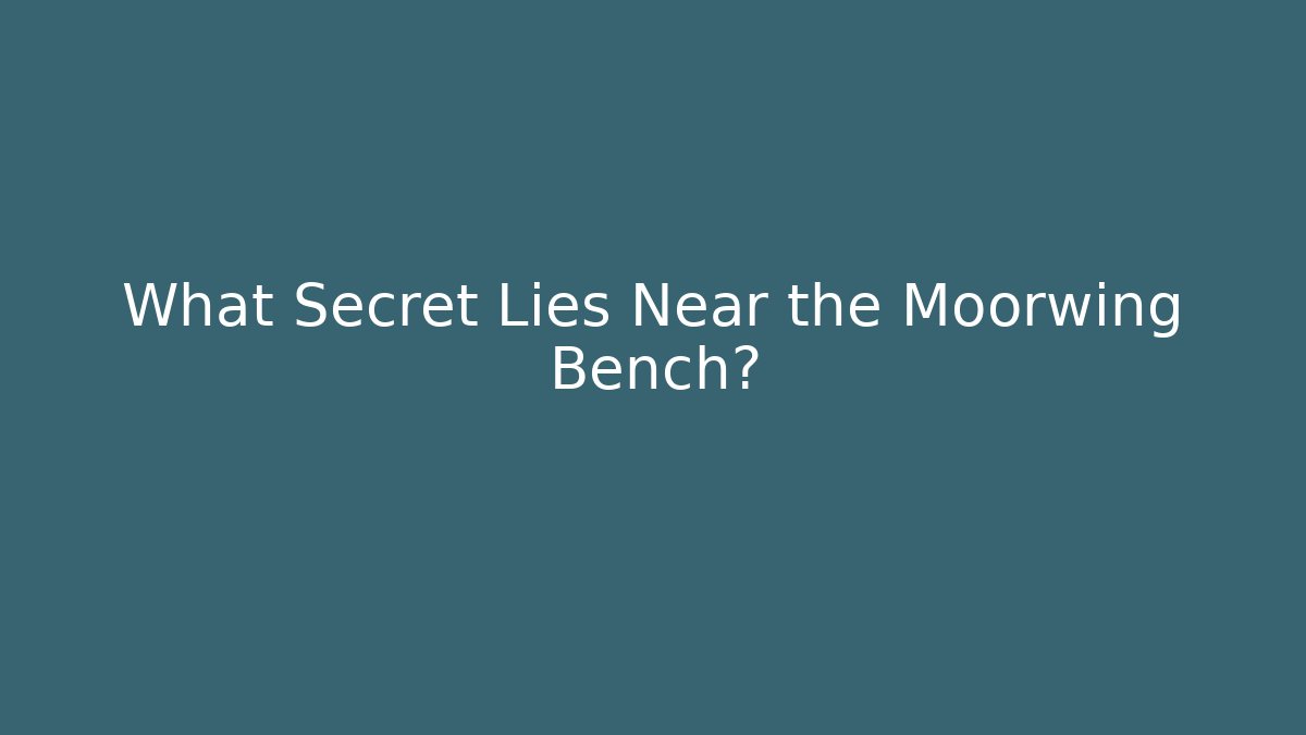 What Secret Lies Near the Moorwing Bench?