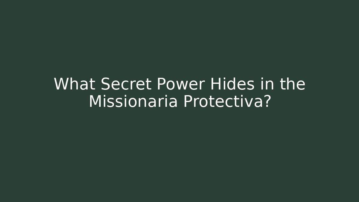 What Secret Power Hides in the Missionaria Protectiva?