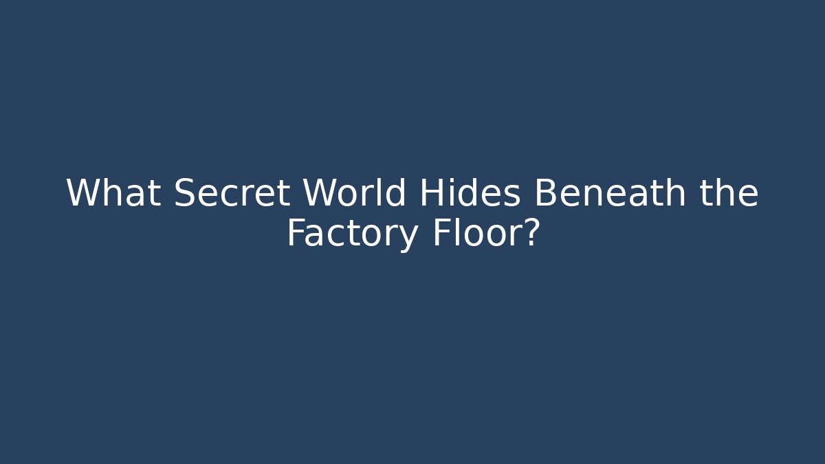 What Secret World Hides Beneath the Factory Floor? - Create More Assets