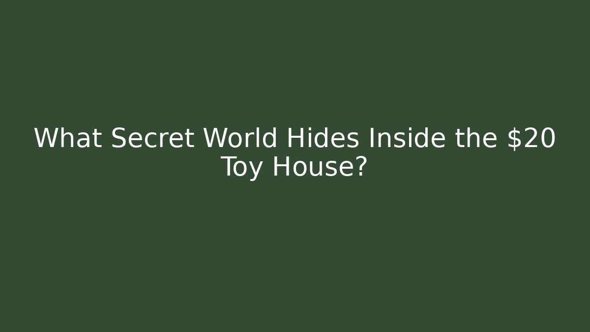 What Secret World Hides Inside the $20 Toy House?