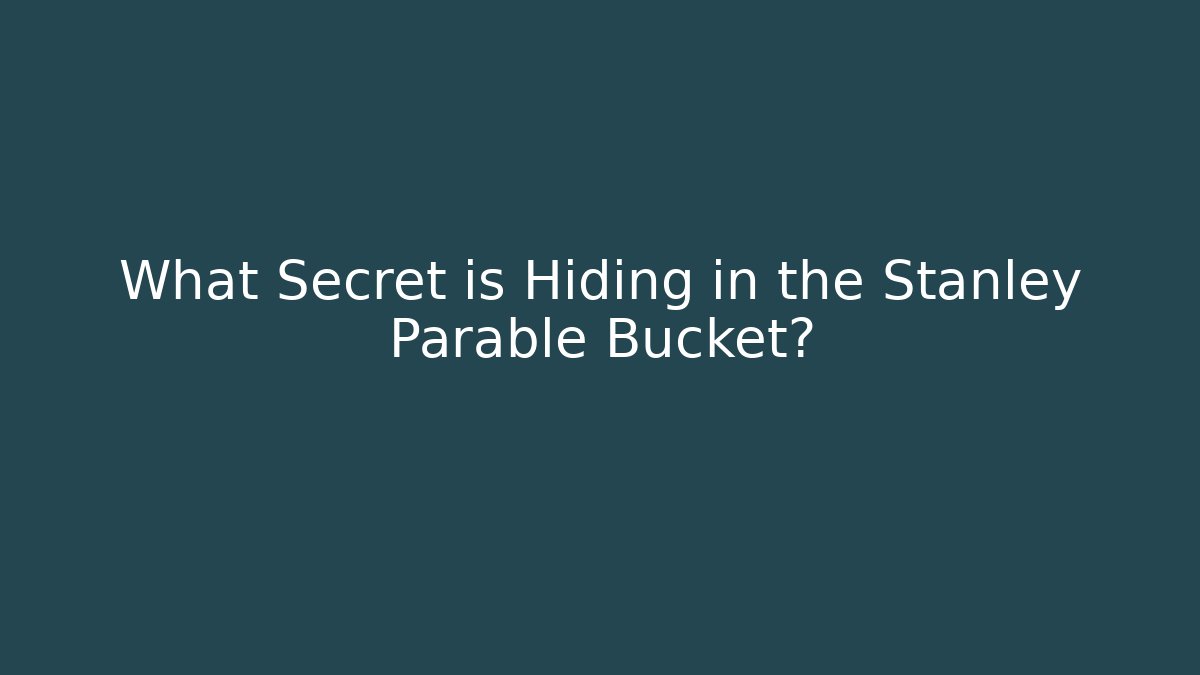 What Secret is Hiding in the Stanley Parable Bucket?