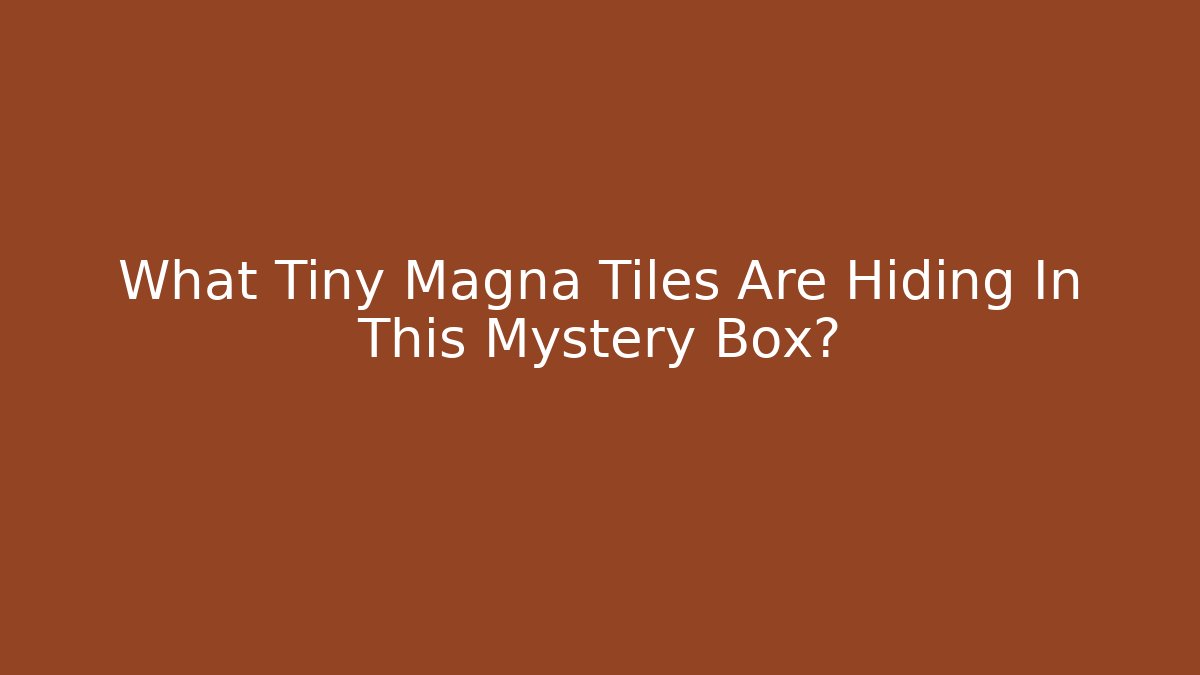 What Tiny Magna Tiles Are Hiding In This Mystery Box?