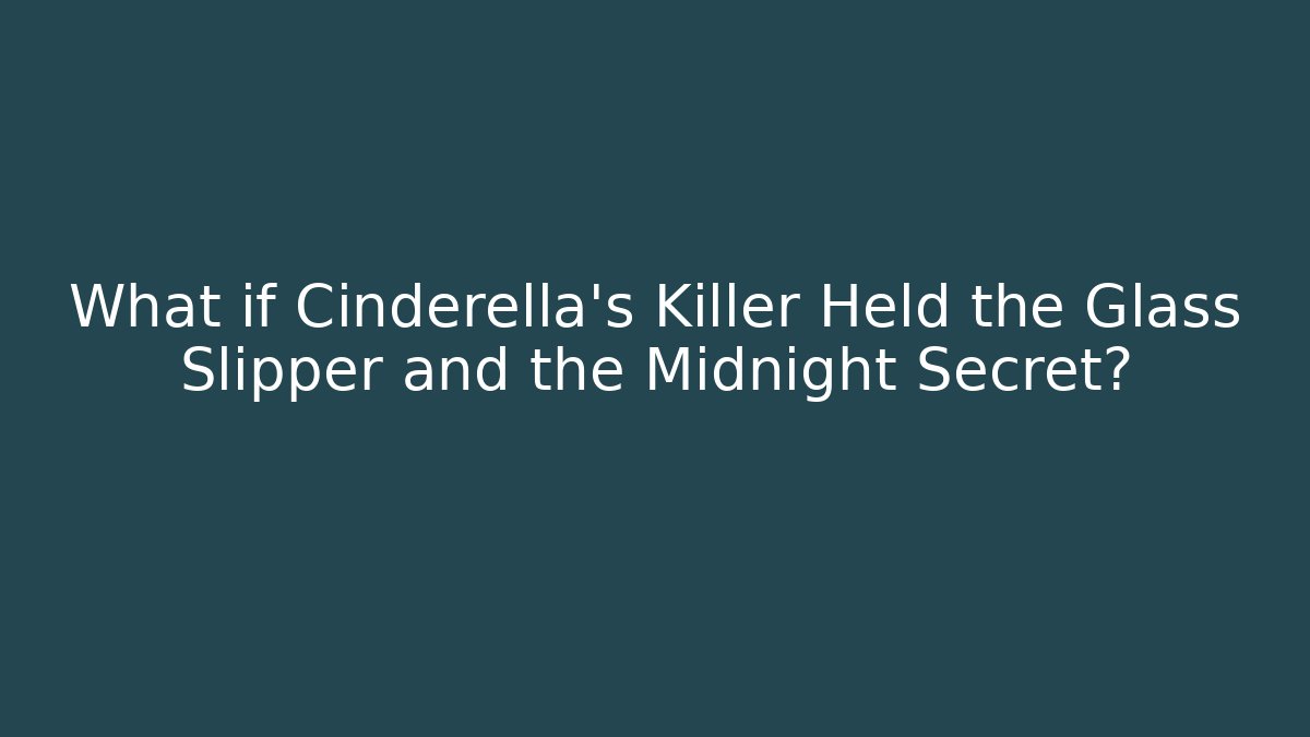 What if Cinderella's Killer Held the Glass Slipper and the Midnight Secret?