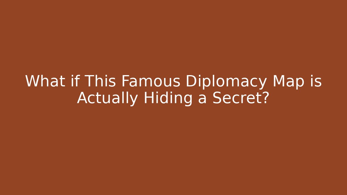 What if This Famous Diplomacy Map is Actually Hiding a Secret?