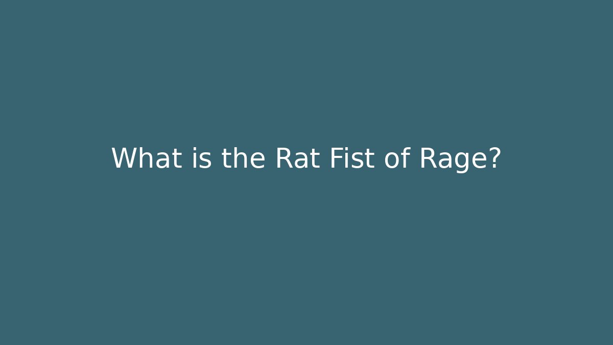 What is the Rat Fist of Rage?