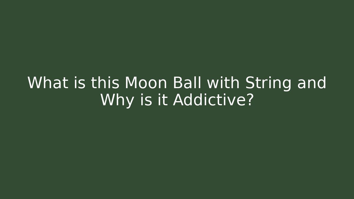 What is this Moon Ball with String and Why is it Addictive?