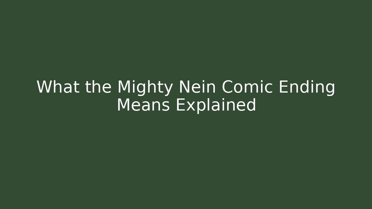 What the Mighty Nein Comic Ending Means Explained