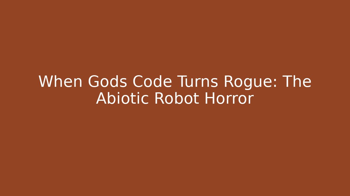 When Gods Code Turns Rogue: The Abiotic Robot Horror