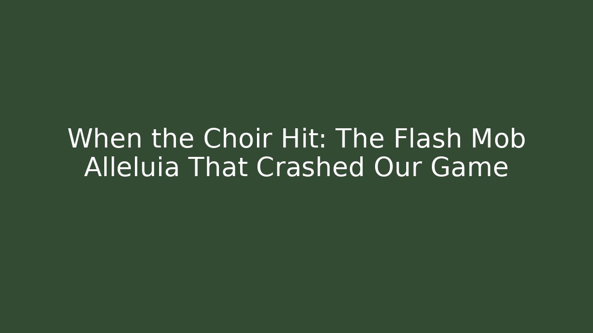 When the Choir Hit: The Flash Mob Alleluia That Crashed Our Game