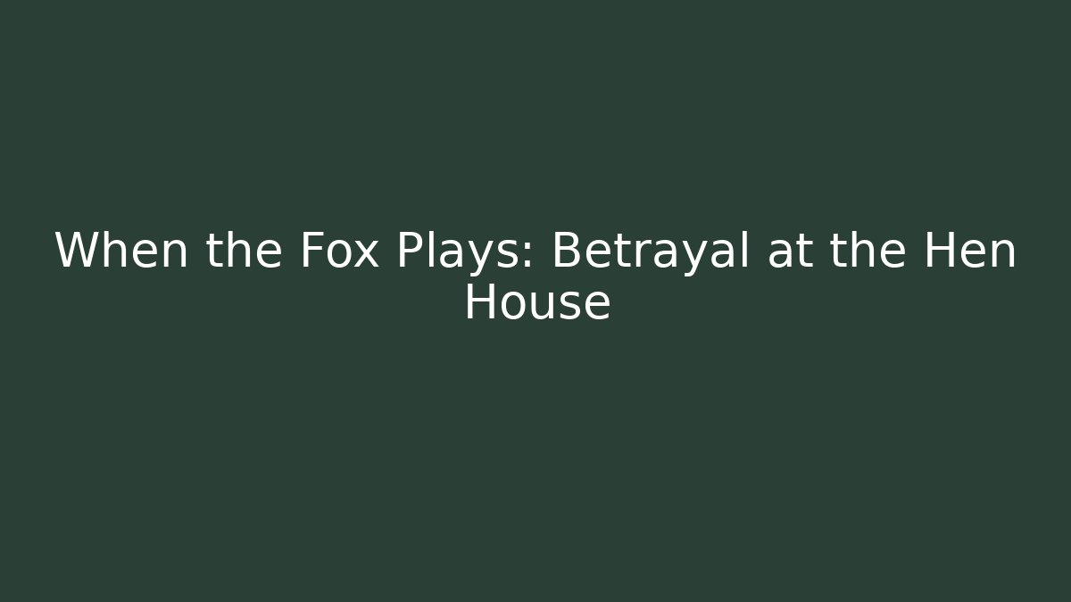 When the Fox Plays: Betrayal at the Hen House