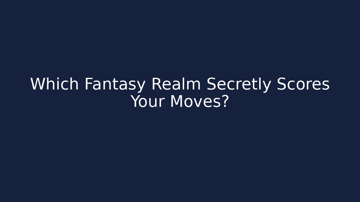 Which Fantasy Realm Secretly Scores Your Moves?