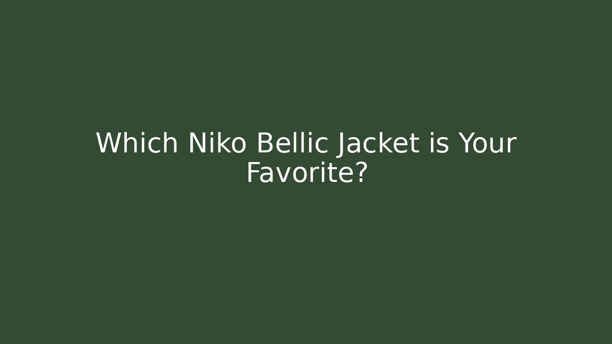 Which Niko Bellic Jacket is Your Favorite?