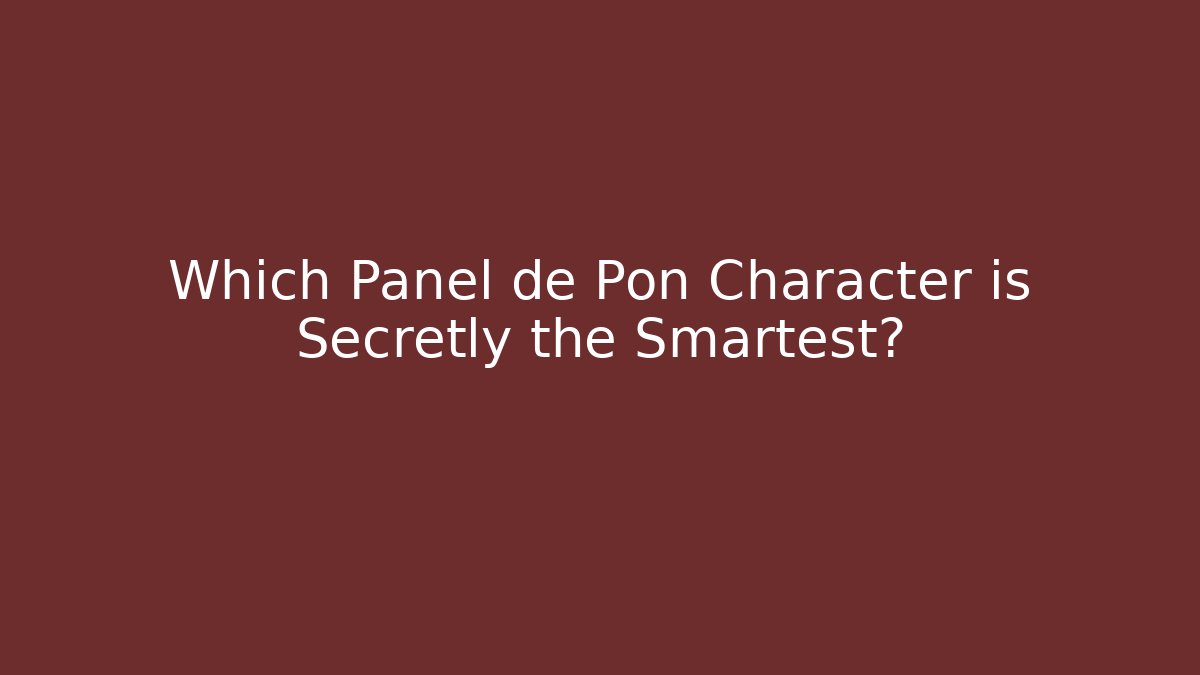 Which Panel de Pon Character is Secretly the Smartest? - Create More Assets