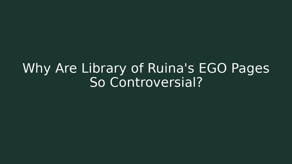 Why Are Library of Ruina's EGO Pages So Controversial?