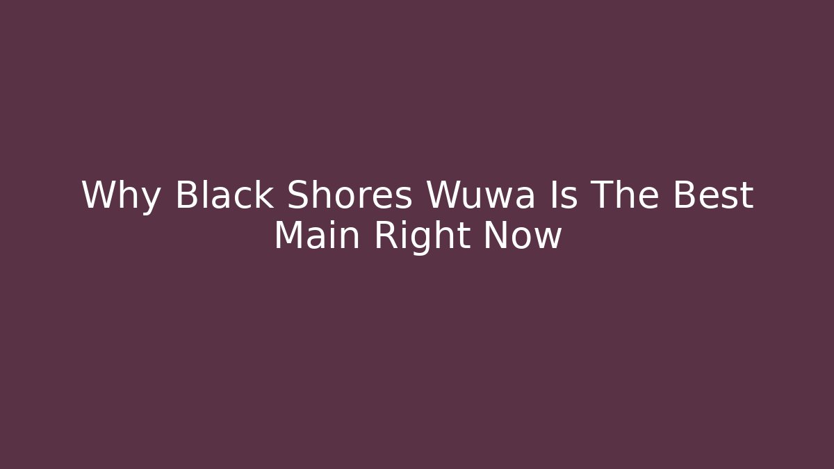 Why Black Shores Wuwa Is The Best Main Right Now
