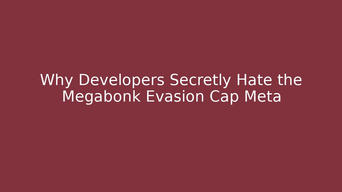 Why Developers Secretly Hate the Megabonk Evasion Cap Meta