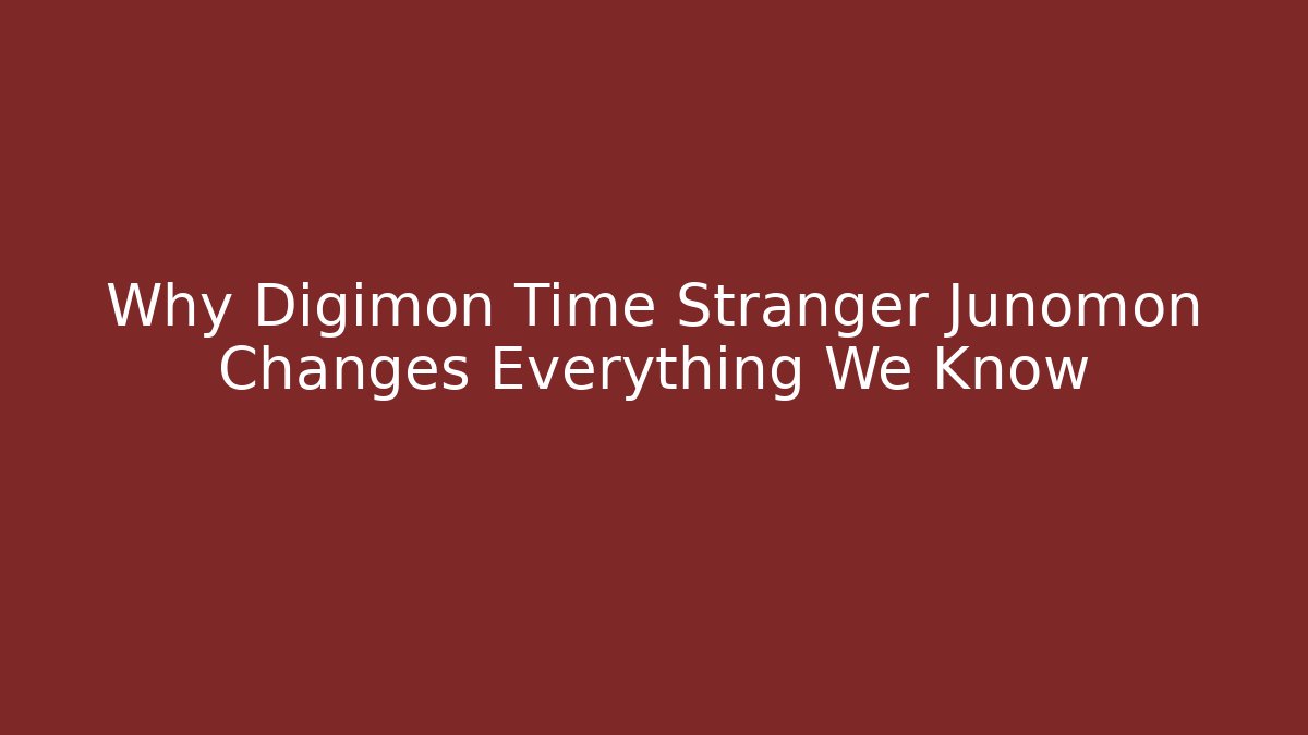 Why Digimon Time Stranger Junomon Changes Everything We Know - Create More Assets
