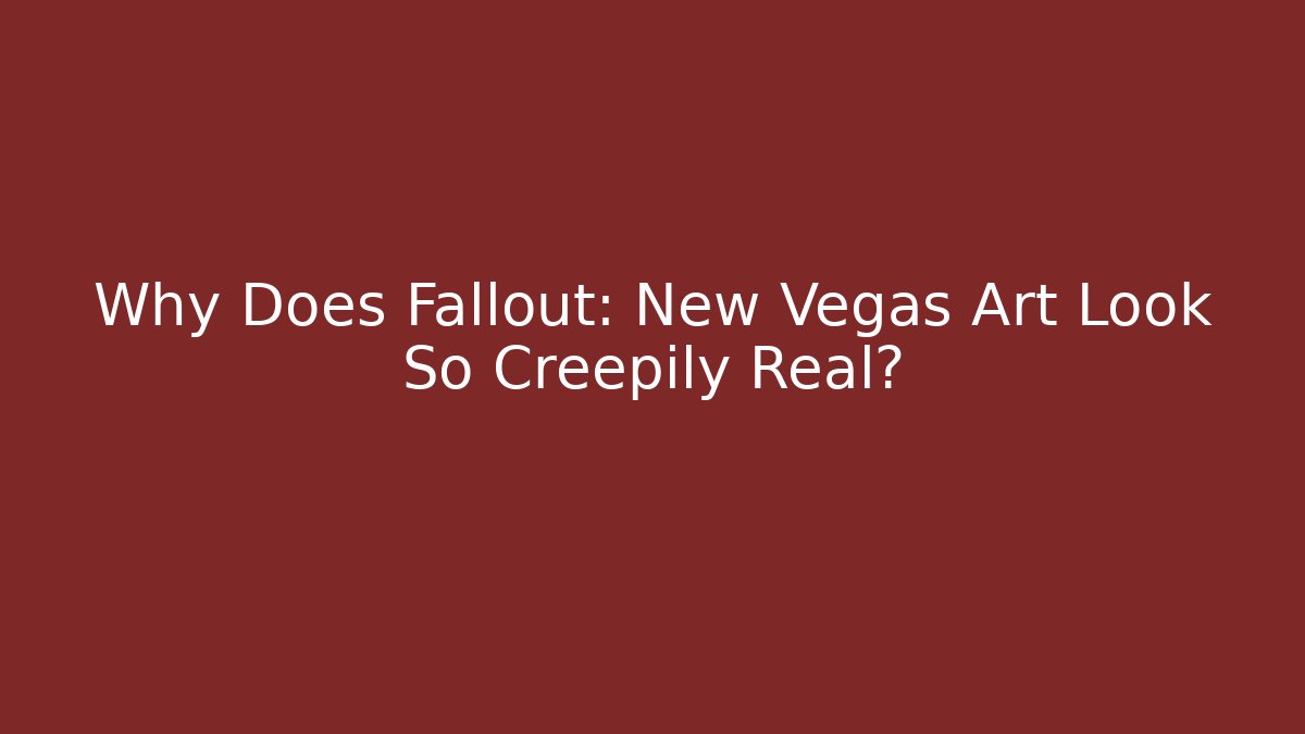Why Does Fallout: New Vegas Art Look So Creepily Real?