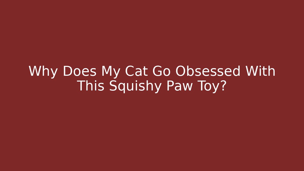 Why Does My Cat Go Obsessed With This Squishy Paw Toy?